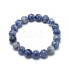 Natural Blue Spot Jasper Bead Stretch Bracelets BJEW-K212-A-039-2