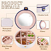 Round PU Leather & Plastic Jewelry Set Storage Box CON-TAC0014-06A-4