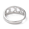 304 Stainless Steel Hollow Heart Adjustable Rings RJEW-D006-12P-3