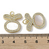 Brass Micro Pave Cubic Zirconia Pendants KK-G485-30D-G-3