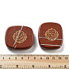 Natural Red Jasper Rectangle with Chakra Sign Figurines Display Decorations DJEW-K025-02E-3