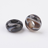Natural Striped Agate/Banded Agate European Beads G-G740-12x6mm-23-2