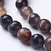 Natural Striped Agate/Banded Agate Beads Strands G-G753-05-8mm-3