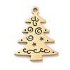 Christmas Theme 304 Stainless Steel Pendants STAS-R003-04G-03-1
