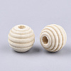 Natural Wood Beads X-WOOD-S053-48-2