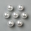 No Hole ABS Plastic Imitation Pearl Round Beads MACR-F033-7mm-24-7