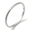 Non-Tarnish 304 Stainless Steel Smooth Hinged Bangles BJEW-Q772-01P-1