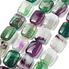 Natural Banded Agate Imitation Ruby in Zoisite Beads Strands G-K392-B03-13x18mm-2