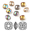 K9 Glass Rhinestone Cabochons RGLA-E007-12mm-A-M-1