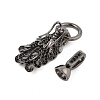 Brass Micro Pave Cubic Zirconia Fold Over Clasps KK-L223-003B-2