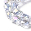 Electroplate Glass Beads Strands EGLA-Q128-07A-AB01-3
