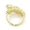 Brass Micro Pave Clear Cubic Zirconia Cuff Ring RJEW-Z035-03G-3