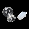 Clear Glass Wishing Bottle Pendants GLAA-A010-01G-3