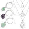 12Pcs 3 Styles Alloy Empty Macrame Pouch Pendant Iron Cable Chain Slider Necklace Making NJEW-GO0001-25-1