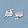 201 Stainless Steel Cabochon Connector Settings STAS-F191-15S-A-2