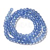 Electroplate Transparent Glass Beads Strands EGLA-A035-T4mm-L14-2