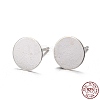 925 Sterling Silver Stud Earring Findings X-STER-K167-045F-S-1