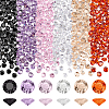   180Pcs 6 Colors Diamond Shape Grade A Cubic Zirconia Cabochons ZIRC-PH0001-43C-05-1