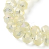Electroplate Transparent Glass Beads Strands EGLA-I018-FR02-3