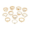 Crystal Rhinestone Finger Ring RJEW-MSMC002-17G-1