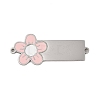 304 Stainless Steel Pink Enamel Connector Charms STAS-P377-14P-B-1