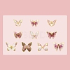20Pcs 10 Styles Hot Stamping PVC Waterproof Butterfly Decorative Stickers PW-WG14945-02-1