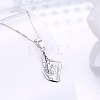 Trendy 925 Sterling Silver Pendant Necklaces NJEW-BB22387-3