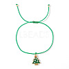 Christmas Alloy Enamel Charm Brided Cord Bracelets ZI9158-3-1