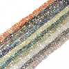 Electroplate Transparent Glass Beads Strands EGLA-L044-A-1