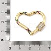 Brass Micro Pave Cubic Zirconia Keychain Clasps KK-P299-09A-G-3