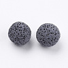 Unwaxed Natural Lava Rock Beads G-I190-14mm-B05-2