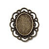 Filigree Wrap Oval Alloy Cabochon Settings PALLOY-N0088-10AB-NF-1