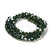 Transparent Electroplate Glass Beads Strands EGLA-A039-T4mm-B25-2