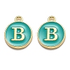 Golden Plated Alloy Enamel Charms X-ENAM-Q437-15B-1