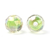 Two Tone UV Plating Rainbow Iridescent Acrylic Beads TACR-D010-06C-3