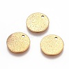 Ion Plating(IP) 304 Stainless Steel Textured Pendants X-STAS-I098-01-12mm-G-3
