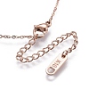 304 Stainless Steel Necklaces NJEW-E135-06RG-3