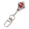 304 Stainless Steel Chain Pouch Natural Gemstone Pendant Decorations HJEW-JM01889-01-5
