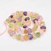 Natural Prehnite & Rose Quartz & Amethyst & Citrine Nuggets Beads Strands G-P082-13-2