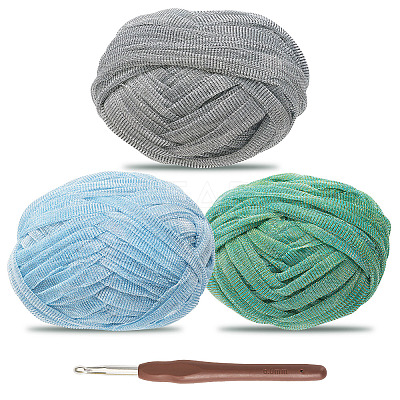 3 Skeins 3 Colors Polyester Yarn DIY-MB0002-06B-1
