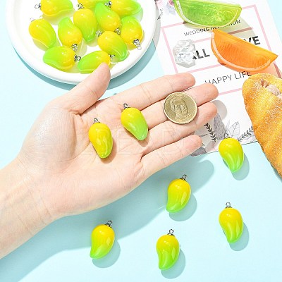 Mango Opaque Acrylic Pendants FIND-CJZ0001-007-1
