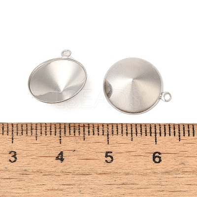 304 Stainless Steel Pendant Pointed Back Rhinestone Settings STAS-U025-05D-P-1