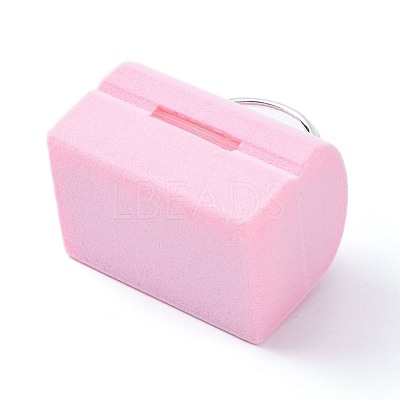 Lady Bag with Bear Shape Velvet Jewelry Boxes VBOX-L002-E03-1