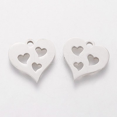 Non-Tarnish 304 Stainless Steel Charms STAS-Q201-T144-1