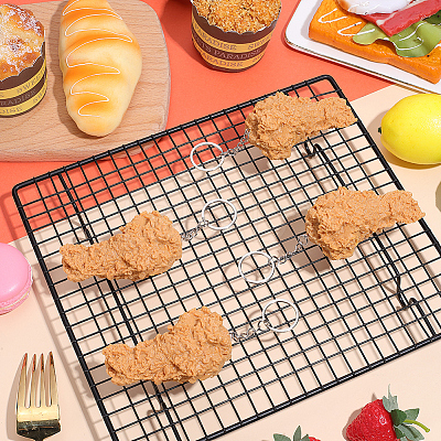 4Pcs Chicken Leg PVC Pendant Keychains KEYC-SC0002-22-1