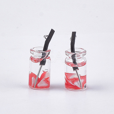 Glass Bottle Pendants LS-CRES-N017-06E-1
