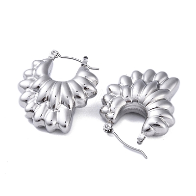 Non-Tarnish 304 Stainless Steel Hoop Earrings EJEW-K272-03P-1
