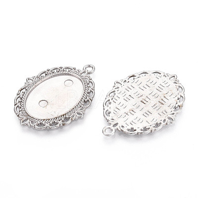 Non-Tarnish 304 Stainless Steel Pendant Cabochon Settings X-STAS-N114-02P-1