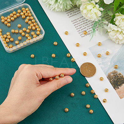100Pcs Brass Beads KK-FH0007-13-1