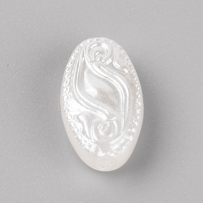 Opaque Acrylic Beads LS-OACR-WH0026-10B-1
